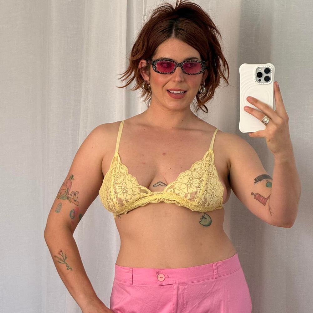 ✿ HAH butter yellow lace bralette